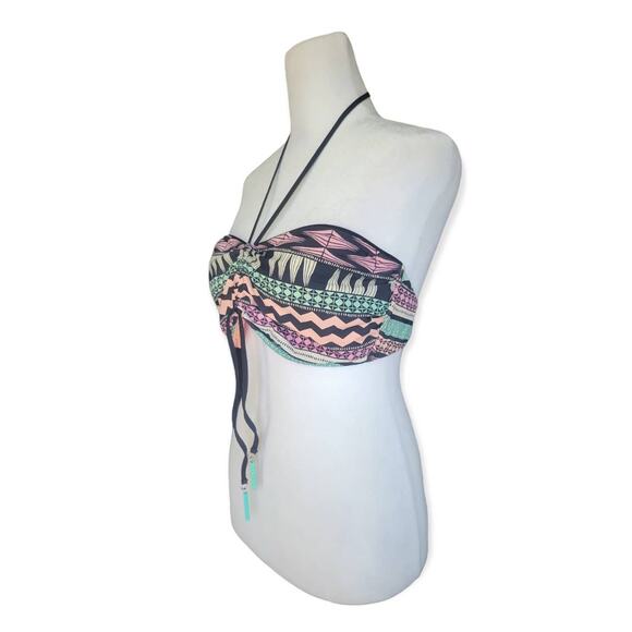 Seafolly Australia Boho Printed Strapless Bandeau Bikini Top Women's Size 8 - Picture 2 of 11